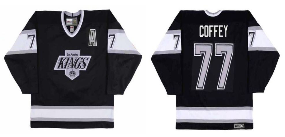 2019 Men Los Angeles Kings #77 Coffey Black CCM NHL jerseys->los angeles kings->NHL Jersey